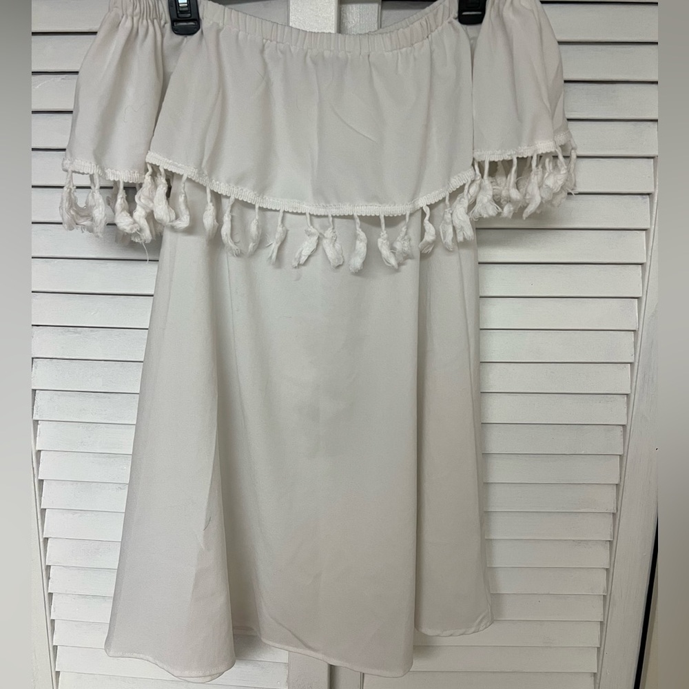 Off the should mini dress
